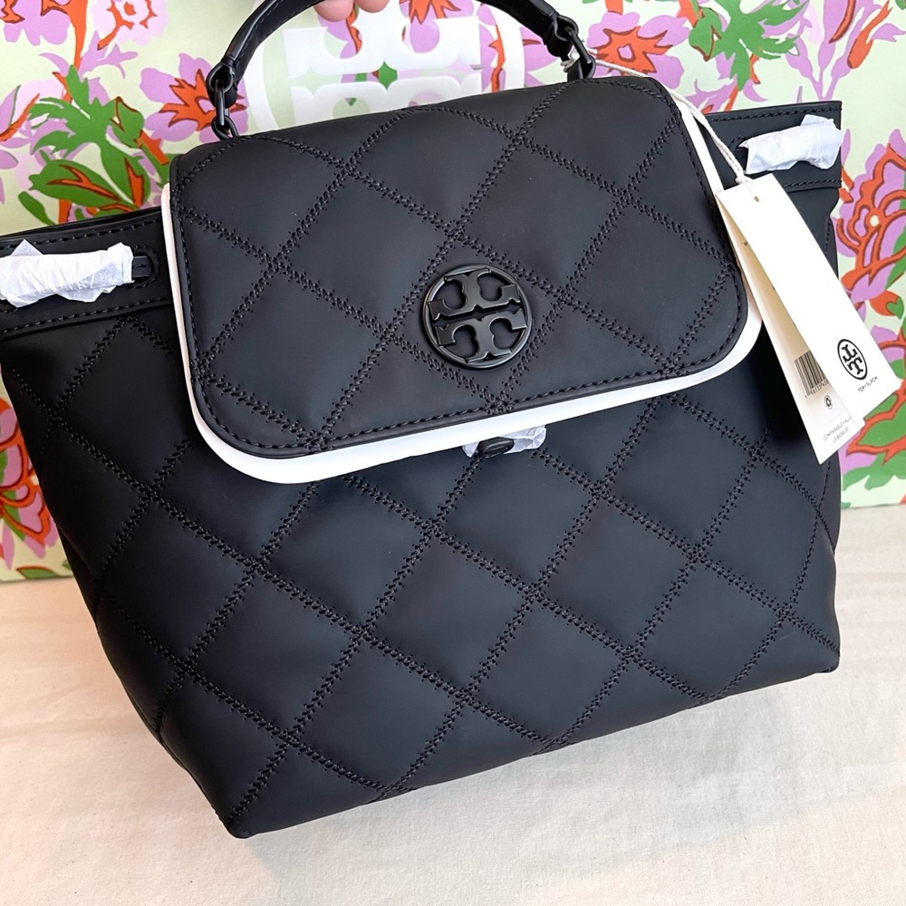 🔥NeW! $658 Tory Burch Willa Matte Backpack - Picture 1 of 11